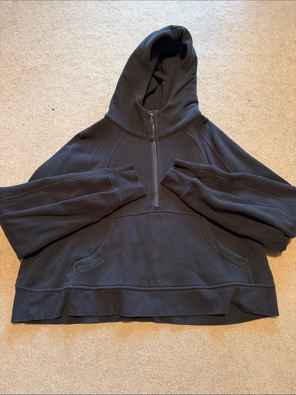Black Lululemon Scuba Oversized Half-Zip Hoodie